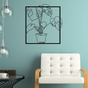 Hanah Home Stylish Black Decorative Metal Wall Accessory, 49 x 53 cm, 100% Metal, 1.2 mm Thickness, Perfect for Modern Home Decor & Unique Wall Art Hanah Home Stylish Black Decorative Metal Wall Accessory, 49 x 53 cm, 100% Metal, 1.2 mm Thickness, Perfect for Modern Home Decor & Unique Wall Art