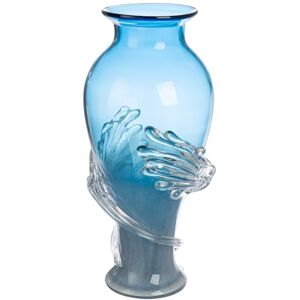 GILDE GLAS art Glass Art Vase Wave – Blue Coloured – Glass – Height 50 cm – Decorative Vase – Home Accessory – Waterproof GILDE GLAS art Glass Art Vase Wave – Blue Coloured – Glass – Height 50 cm – Decorative Vase – Home Accessory – Waterproof