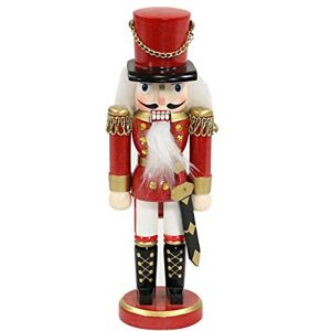 Dekohelden24 Magical nutcracker soldier in red classic, approx. 25 cm, 520213-red Dekohelden24 Magical nutcracker soldier in red classic, approx. 25 cm, 520213-red