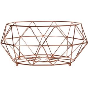 Premier Housewares Vertex Fruit Basket, 32 cm Copper Plated Premier Housewares Vertex Fruit Basket, 32 cm Copper Plated