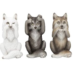 Nemesis Now B4472N9 Three Wise Wolves 10cm Figurine, Resin, Grey, One Size Nemesis Now B4472N9 Three Wise Wolves 10cm Figurine, Resin, Grey, One Size