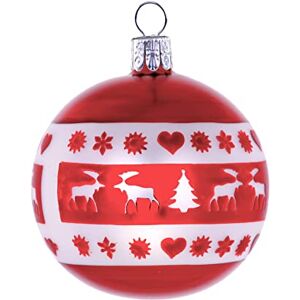 Ornex Set of 6 ornamental balls (Ø 7 cm) in hand-blown glass for Christmas tree Ornex Set of 6 ornamental balls (Ø 7 cm) in hand-blown glass for Christmas tree