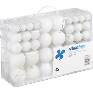 Relaxdays Christmas Baubles Set of 100, Festive Ornaments, Matt, Shiny, Glitter, Tree Balls ∅ 3, 4 & 6 cm, Assorted Relaxdays Christmas Baubles Set of 100, Festive Ornaments, Matt, Shiny, Glitter, Tree Balls ∅ 3, 4 & 6 cm, Assorted