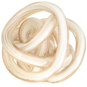 Torre & Tagus Orbit Glass Décor Ball, 4.5-inch Diameter, Gold Metallic White Torre & Tagus Orbit Glass Décor Ball, 4.5-inch Diameter, Gold Metallic White