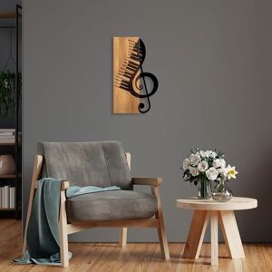 Wallity Elegant Decorative Wooden Wall Accessory, 30 x 50 cm, 50% Wood (3 cm Thick) & 50% Metal, Unique Walnut & Black Finish, Perfect for Modern Decor Wallity Elegant Decorative Wooden Wall Accessory, 30 x 50 cm, 50% Wood (3 cm Thick) & 50% Metal, Unique Walnut & Black Finish, Perfect for Modern Decor
