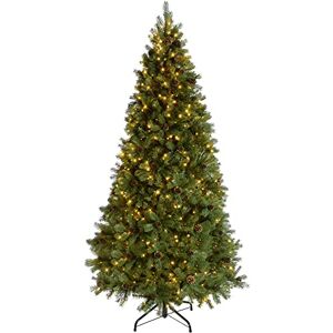 WeRChristmas Pre-Lit Craford Christmas Tree with Pinecones & 400 Chasing Warm LED Lights, 6 feet/1.8m WeRChristmas Pre-Lit Craford Christmas Tree with Pinecones & 400 Chasing Warm LED Lights, 6 feet/1.8m