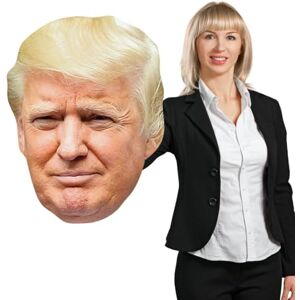 STAR CUTOUTS GH001 Donald Trump Giant Head Cardboard Cut Out Height 74cm Ideal for USA Theme, Parties & Room Decorations STAR CUTOUTS GH001 Donald Trump Giant Head Cardboard Cut Out Height 74cm Ideal for USA Theme, Parties & Room Decorations