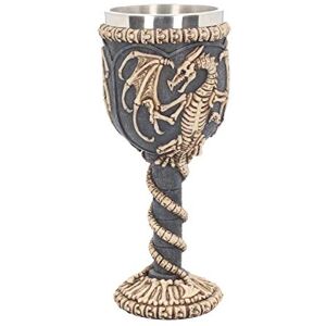 Nemesis Now Dragon Remains Goblet 19cm, Resin w/stainless steel insert, Black, One Size Nemesis Now Dragon Remains Goblet 19cm, Resin w/stainless steel insert, Black, One Size