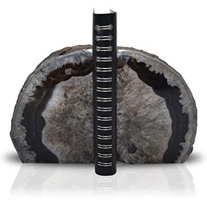 Nature's Decorations Black Agate Bookends – A Grade Quality Heavy Duty Dyed Non Toxic Decorative Crystal Book Ends for Shelves & Bookcases, Polished Geode Bookshelf Decor, 1 Pair 2-3Lbs Nature's Decorations Black Agate Bookends – A Grade Quality Heavy Duty Dyed Non Toxic Decorative Crystal Book Ends for Shelves & Bookcases, Polished Geode Bookshelf Decor, 1 Pair 2-3Lbs
