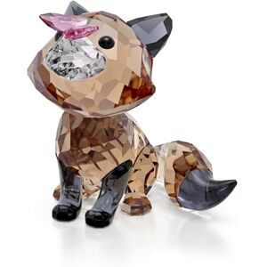 Swarovski Idyllia Fox and Butterfly Figurine, Brown Faceted Crystal Fox with Multicoloured Crystals, Part of the Idyllia Collection Swarovski Idyllia Fox and Butterfly Figurine, Brown Faceted Crystal Fox with Multicoloured Crystals, Part of the Idyllia Collection