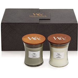 Woodwick Scented Candles Gift Set Fireside & Linen Hourglass Scented Candles with Crackling Wicks Up to 60 Hours Burn Time Gift Box Perfect Mothers Day and Easter Gifts for Women Woodwick Scented Candles Gift Set Fireside & Linen Hourglass Scented Candles with Crackling Wicks Up to 60 Hours Burn Time Gift Box Perfect Mothers Day and Easter Gifts for Women