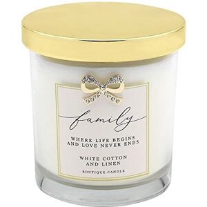 Lesser & Pavey Lesser and Pavey Fabulous Friend, Family, Love, Home Hand Poured Soy Wax Candle with Lid and Gift Box (White Cotton and Linen) Lesser & Pavey Lesser and Pavey Fabulous Friend, Family, Love, Home Hand Poured Soy Wax Candle with Lid and Gift Box (White Cotton and Linen)