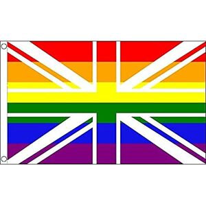 AZ FLAG Rainbow United Kingdom Flag 3x5 Ft 100D Polyester Gay Union Jack Banner with Two Metal Grommets Fade Resistant Vivid Colors 3' x 5' Feet 150x90 Cm AZ FLAG Rainbow United Kingdom Flag 3x5 Ft 100D Polyester Gay Union Jack Banner with Two Metal Grommets Fade Resistant Vivid Colors 3' x 5' Feet 150x90 Cm