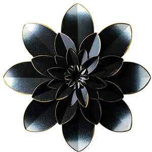 Picfarce Black Metal Flower Wall Art Decor, Rustic Modern Floral Sculpture, Distressed Hanging Home Decoration Accent Artworks for Indoor Bedroom Living Room Office Outdoor Garden, 9.5x9.5x0.6 Inch Picfarce Black Metal Flower Wall Art Decor, Rustic Modern Floral Sculpture, Distressed Hanging Home Decoration Accent Artworks for Indoor Bedroom Living Room Office Outdoor Garden, 9.5x9.5x0.6 Inch