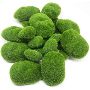 Woohome 25 PCS 2 Size Artificial Moss Rocks Decorative, Green Moss Balls, Fake Moss Decor for Floral Arrangements, Fairy Gardens and Crafting (25-2 Size) Woohome 25 PCS 2 Size Artificial Moss Rocks Decorative, Green Moss Balls, Fake Moss Decor for Floral Arrangements, Fairy Gardens and Crafting (25-2 Size)