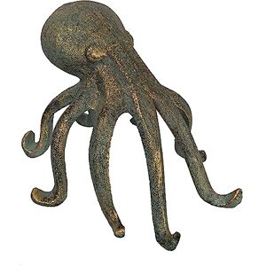 Creative Labs Eclectic Cast Iron Octopus Figurine Phone/Tablet Holder, Patina Finish Accent Decor Creative Labs Eclectic Cast Iron Octopus Figurine Phone/Tablet Holder, Patina Finish Accent Decor