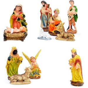 SHATCHI Small/Large Handmade Nativity Scene Birth Jesus Christ Wooden Stable and 10pcs/12pcs Figurine House Sculpture Christmas Decoration Xmas Décor, Multicolour, 12pcs Figures SHATCHI Small/Large Handmade Nativity Scene Birth Jesus Christ Wooden Stable and 10pcs/12pcs Figurine House Sculpture Christmas Decoration Xmas Décor, Multicolour, 12pcs Figures