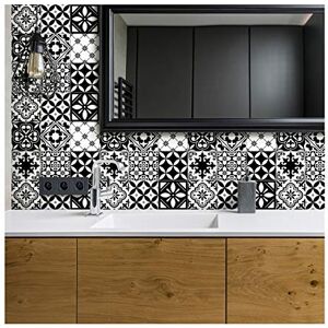 Ambiance Sticker Self-Adhesive Decorative Wall Decal Cement Tile for Bathroom and Kitchen Rosario- Pack of 24 Stickers of 15 x 15 cm Ambiance Sticker Self-Adhesive Decorative Wall Decal Cement Tile for Bathroom and Kitchen Rosario- Pack of 24 Stickers of 15 x 15 cm