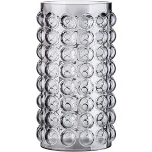 GILDE Decorative Glass Vase – Flower Vase Lantern Made of Glass – with Round Nubs – Modern Decoration Gift Birthday Gift – Colour: Grey Height 28 cm GILDE Decorative Glass Vase – Flower Vase Lantern Made of Glass – with Round Nubs – Modern Decoration Gift Birthday Gift – Colour: Grey Height 28 cm
