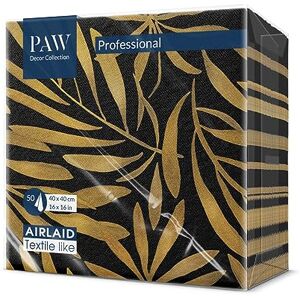 PAW Golden Leaves Fabric-Like Napkins - Napkins, 40x40cm, 50 pcs PAW Golden Leaves Fabric-Like Napkins - Napkins, 40x40cm, 50 pcs