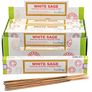 STAMFORD INC. Stamford 37261 White Sage Masala Incense Sticks, 12 x Pack of 15,7x15x23 cm STAMFORD INC. Stamford 37261 White Sage Masala Incense Sticks, 12 x Pack of 15,7x15x23 cm