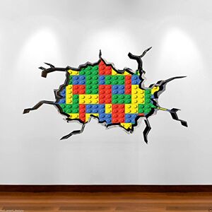 Wall Smart Designs COLOURED BRICKS 3D Full Colour Wall Art Sticker Mural Decal Graphic Boys Bedroom wsd52 Wall Smart Designs COLOURED BRICKS 3D Full Colour Wall Art Sticker Mural Decal Graphic Boys Bedroom wsd52