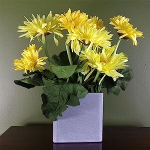 Leaf Artificial Potted Daisy Flowering Plant Yellow, 33cm Leaf Artificial Potted Daisy Flowering Plant Yellow, 33cm