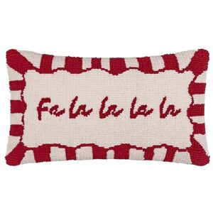 furn. Candy Fa La La Polyester Filled Cushion – Tufted Festive Christmas Decorative Pillow with Textured Slogan and Candy Stripe Border (Red/White 30x50cm) furn. Candy Fa La La Polyester Filled Cushion – Tufted Festive Christmas Decorative Pillow with Textured Slogan and Candy Stripe Border (Red/White 30x50cm)