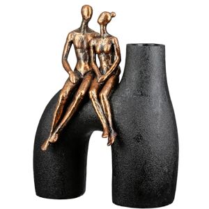 Casablanca modernes Design Casablanca Vase Movement Resin Black Metallic Look Height 26 cm Man Woman Shape Casablanca modernes Design Casablanca Vase Movement Resin Black Metallic Look Height 26 cm Man Woman Shape