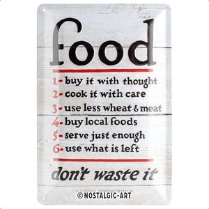 Nostalgic-Art Retro Tin Sign – Home & Country – Food Don’t Waste It – Kitchen gift idea, Metal Plaque, 20 x 30 cm Nostalgic-Art Retro Tin Sign – Home & Country – Food Don’t Waste It – Kitchen gift idea, Metal Plaque, 20 x 30 cm