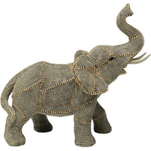 KARE Design Decorative Figurine Walking Elephant Pearls, Grey, Handmade, Unique, Decorative Object for Living Room, for Shelves, Decoration with Faux Pearls, Animal Design, 22.5 x 24 x 12 cm (H x W x KARE Design Decorative Figurine Walking Elephant Pearls, Grey, Handmade, Unique, Decorative Object for Living Room, for Shelves, Decoration with Faux Pearls, Animal Design, 22.5 x 24 x 12 cm (H x W x