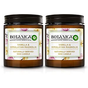 Botanica by Air Wick Botanica by AirWick Air Freshener Naturally Derived Wax Candle, VANILLA & HIMALAYA MAGNOLIA, Multipack of 2 x 40 hours, Up to 80 Hours Total Burn Time Botanica by Air Wick Botanica by AirWick Air Freshener Naturally Derived Wax Candle, VANILLA & HIMALAYA MAGNOLIA, Multipack of 2 x 40 hours, Up to 80 Hours Total Burn Time