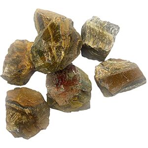 VIE Raw Rough Cut Crystals, 80-100g, Pack of 6, Tiger's Eye VIE Raw Rough Cut Crystals, 80-100g, Pack of 6, Tiger's Eye