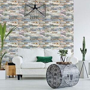 Ambiance Sticker Stickers Natural Stone Wall Decal Stone Effect– Wall Decoration Rooms and Living Rooms 40 x 40 cm 1 Piece Ambiance Sticker Stickers Natural Stone Wall Decal Stone Effect– Wall Decoration Rooms and Living Rooms 40 x 40 cm 1 Piece
