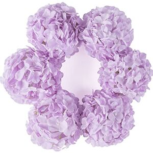DuHouse 8.7" Silk Hydrangea Flower Heads with Stems Fake Hydrangeas Flowers for DIY Wedding Centerpiece Home Decor,Pack of 6(Lilac) DuHouse 8.7" Silk Hydrangea Flower Heads with Stems Fake Hydrangeas Flowers for DIY Wedding Centerpiece Home Decor,Pack of 6(Lilac)