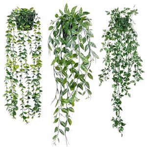 Sggvecsy Fake Hanging Plants 3 Pack Artificial Eucalyptus Fake Potted Greenery Faux Eucalyptus Mandala Vine Pea Pod for Home Indoor Outdoor Wall Garden Wedding Decor Sggvecsy Fake Hanging Plants 3 Pack Artificial Eucalyptus Fake Potted Greenery Faux Eucalyptus Mandala Vine Pea Pod for Home Indoor Outdoor Wall Garden Wedding Decor