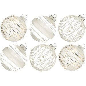 XmasExp Christmas Ball Ornaments Set-70mm/2.76" White Large Shatterproof Clear Glitter Pastic Christmas Ball Ornaments Xmas Tree Decoration Delicate Hanging Ornaments for Xmas Party (12 Counts,White) XmasExp Christmas Ball Ornaments Set-70mm/2.76" White Large Shatterproof Clear Glitter Pastic Christmas Ball Ornaments Xmas Tree Decoration Delicate Hanging Ornaments for Xmas Party (12 Counts,White)