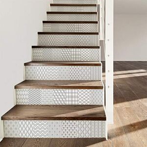 Ambiance Sticker 6 Adhesive Stickers for Staircase Tiles Cement Tile Riser Sticker – Tile Riser Stickers – Azulejos – 15 x 105 cm – 6 Strips Ambiance Sticker 6 Adhesive Stickers for Staircase Tiles Cement Tile Riser Sticker – Tile Riser Stickers – Azulejos – 15 x 105 cm – 6 Strips