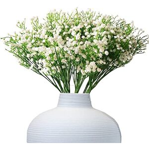 Nerseki Huanhuatiancheng 10pc Artificial Baby Breath Gypsophila Flower Wedding Home Decor Gift (white) Nerseki Huanhuatiancheng 10pc Artificial Baby Breath Gypsophila Flower Wedding Home Decor Gift (white)