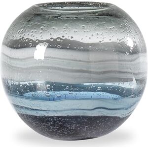 Torre & Tagus Andrea Handmade Swirl Glass Sphere Vase for Home Decor Living Room Centerpiece & Home Office, Blue Torre & Tagus Andrea Handmade Swirl Glass Sphere Vase for Home Decor Living Room Centerpiece & Home Office, Blue