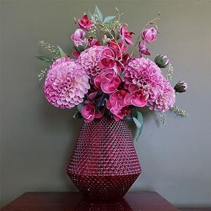 Leaf Design Artificial Flower Display with Vase Leaf Design Artificial Flower Display with Vase