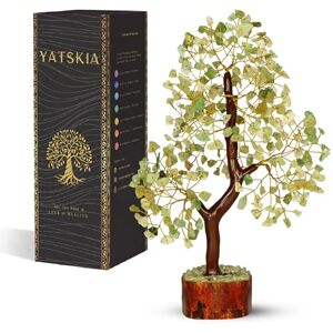 YATSKIA Green Jade Stone Tree of Life, Bonsai Jade Tree, Crystal Tree, Bonsai Tree, Artificial Trees, Green Jade Healing Money Tree, Crystal Money Tree, Crystal Trees as Home Decor, Metaphysical Gift YATSKIA Green Jade Stone Tree of Life, Bonsai Jade Tree, Crystal Tree, Bonsai Tree, Artificial Trees, Green Jade Healing Money Tree, Crystal Money Tree, Crystal Trees as Home Decor, Metaphysical Gift