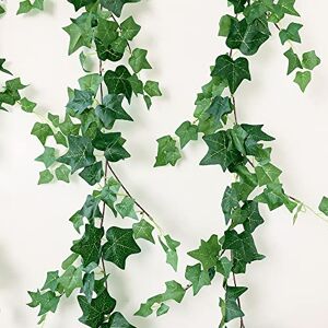 dallisten 3 Strands Odorless Artificial Ivy Vines Kit, 71" Silk Ivy Garland with Green Leaves, Fake Hanging Plants Greenery Decoration for Bedroom, Windows, Walls, Wedding, Outdoor Decor (Green) dallisten 3 Strands Odorless Artificial Ivy Vines Kit, 71" Silk Ivy Garland with Green Leaves, Fake Hanging Plants Greenery Decoration for Bedroom, Windows, Walls, Wedding, Outdoor Decor (Green)