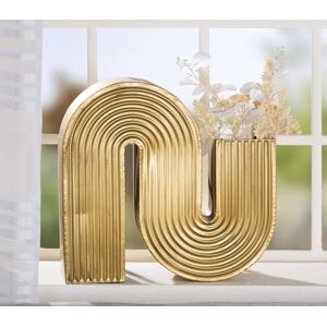 Casablanca modernes Design Casablanca Modern Decorative Vase with Grooves Metal Groove Vase Large Vase for Pampas Grass Decoration Living Room Gift Birthday Gift Colour: Gold Width 45 cm Casablanca modernes Design Casablanca Modern Decorative Vase with Grooves Metal Groove Vase Large Vase for Pampas Grass Decoration Living Room Gift Birthday Gift Colour: Gold Width 45 cm