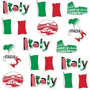 Beistle 53674 Italian Cut Outs 14 Piece Italy Decorations International Around The World Party Supplies, 12"-16", Red/White/Green/Black Beistle 53674 Italian Cut Outs 14 Piece Italy Decorations International Around The World Party Supplies, 12"-16", Red/White/Green/Black