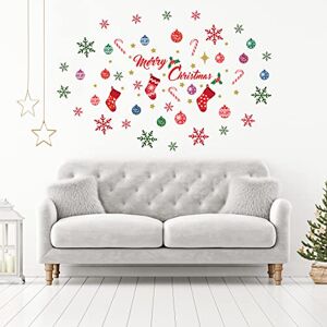 WALPLUS Wallplus Christmas Decorations Wall Stickers Merry Christmas Decoration Set Wall Murals Decals Living Room Children Nursery Décor Merry Christmas and Colourful Snowflakes WALPLUS Wallplus Christmas Decorations Wall Stickers Merry Christmas Decoration Set Wall Murals Decals Living Room Children Nursery Décor Merry Christmas and Colourful Snowflakes