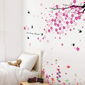WALPLUS Wall Stickers Combo Swallows & Flowers Plus But Grass & Butterflies Office Home Decoration, 170cm x 150cm, PVC, Removable, Self-Adhesive, Multi-Color WALPLUS Wall Stickers Combo Swallows & Flowers Plus But Grass & Butterflies Office Home Decoration, 170cm x 150cm, PVC, Removable, Self-Adhesive, Multi-Color