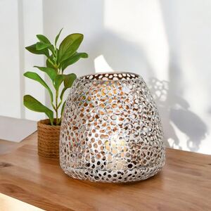 GILDE Chico Metal Lantern Table Decoration Colour: Silver Antique Finish Matt Decorative Candle Holder for Tea Lights or Small Pillar Candles Height 20 cm GILDE Chico Metal Lantern Table Decoration Colour: Silver Antique Finish Matt Decorative Candle Holder for Tea Lights or Small Pillar Candles Height 20 cm
