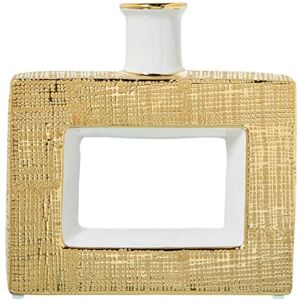 Alexandra House Living Ceramic White Vase 24 x 6 x 24 cm Alexandra House Living Ceramic White Vase 24 x 6 x 24 cm