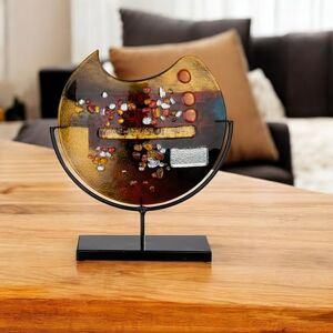 GILDE GLAS art Decorative Vase on Stand Decorative Living Room Modern Hand-Painted 38 cm GILDE GLAS art Decorative Vase on Stand Decorative Living Room Modern Hand-Painted 38 cm